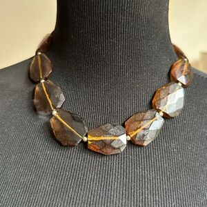 Brown Clear Acrylic Necklace